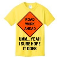 Road Work Ahead Funny Construction Kids T-Shirt