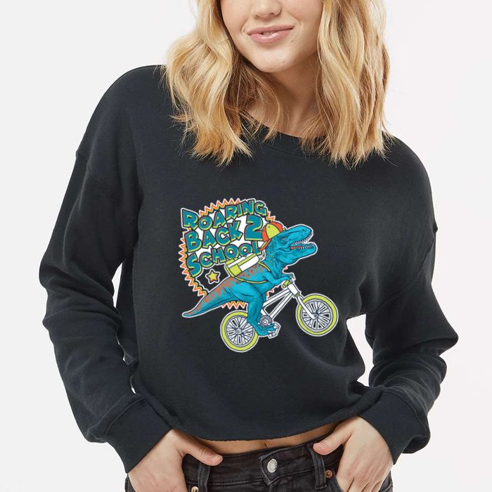 Roaring Back 2 School Cropped Pullover Crew