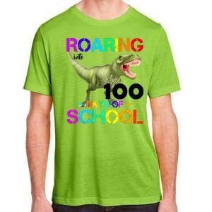 Roaring Into 100 Days Of School Adult ChromaSoft Performance T-Shirt