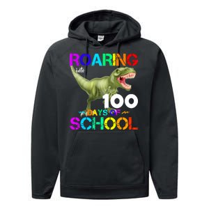 Roaring Into 100 Days Of School Performance Fleece Hoodie