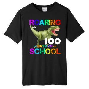 Roaring Into 100 Days Of School Tall Fusion ChromaSoft Performance T-Shirt