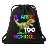Roaring Into 100 Days Of School Drawstring Bag