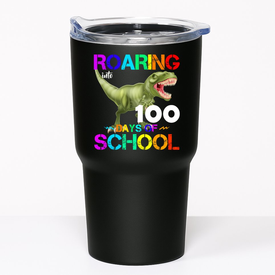 Roaring Into 100 Days Of School Tumbler
