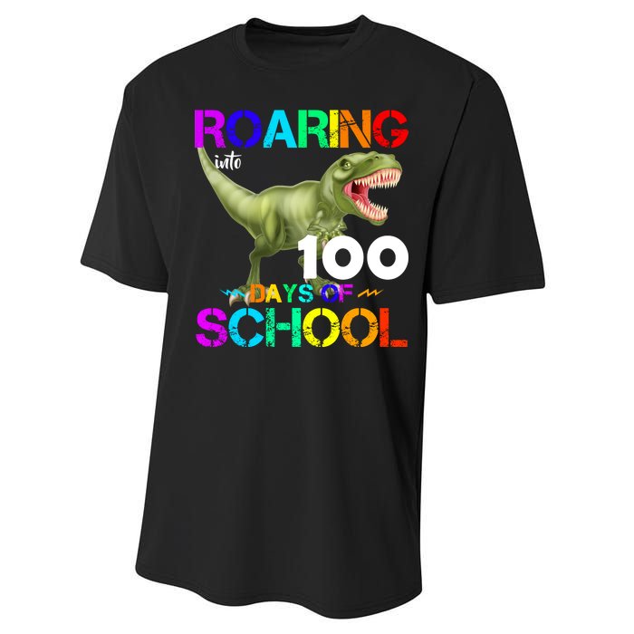 Roaring Into 100 Days Of School Performance Sprint T-Shirt