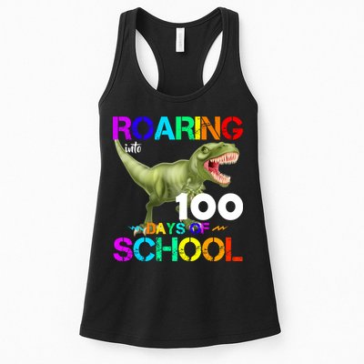 Roaring Into 100 Days Of School Womens Tank Top