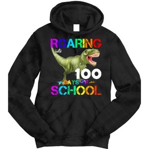 Roaring Into 100 Days Of School Tie Dye Hoodie