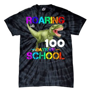 Roaring Into 100 Days Of School Tie-Dye T-Shirt