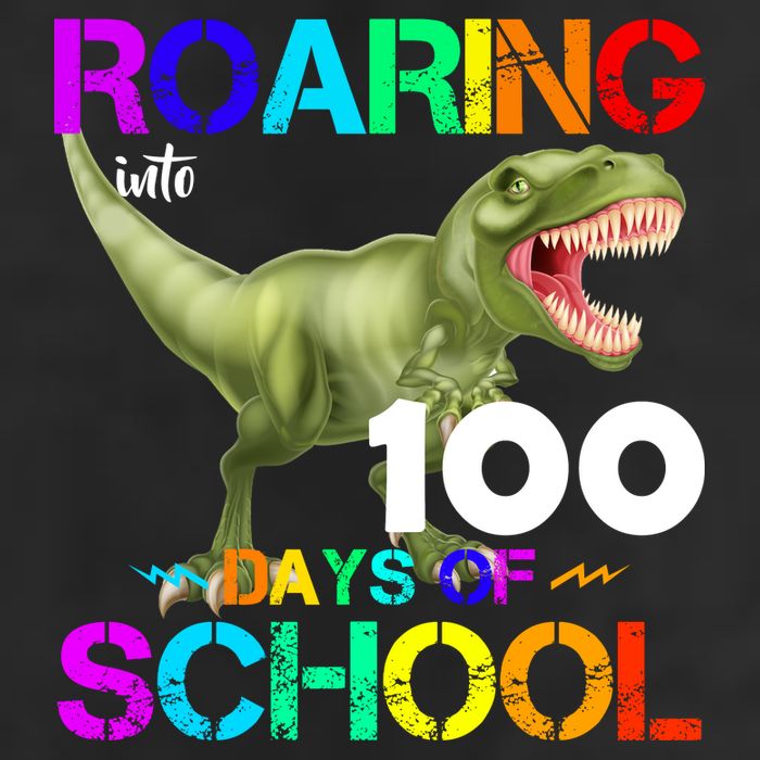 Roaring Into 100 Days Of School Golf Towel