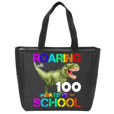 Roaring Into 100 Days Of School Zip Tote Bag
