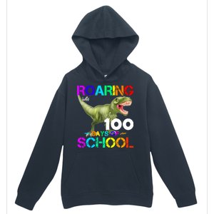 Roaring Into 100 Days Of School Urban Pullover Hoodie