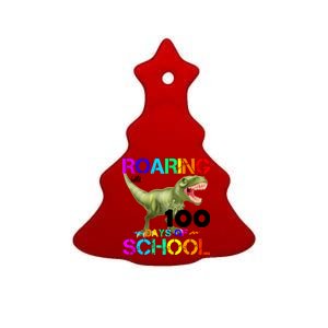 Roaring Into 100 Days Of School Ceramic Tree Ornament