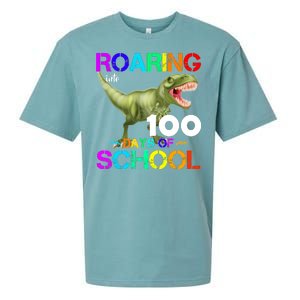 Roaring Into 100 Days Of School Sueded Cloud Jersey T-Shirt