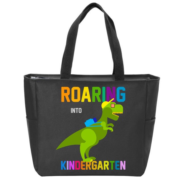 Roaring Into Kindergarten Zip Tote Bag