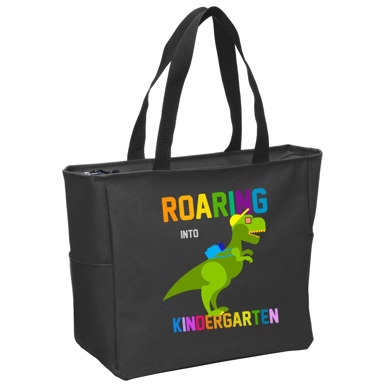 Roaring Into Kindergarten Zip Tote Bag