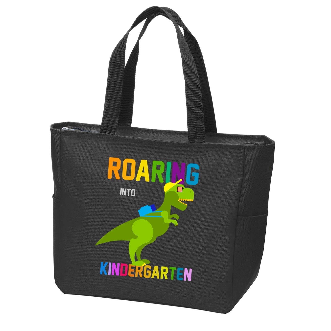 Roaring Into Kindergarten Zip Tote Bag