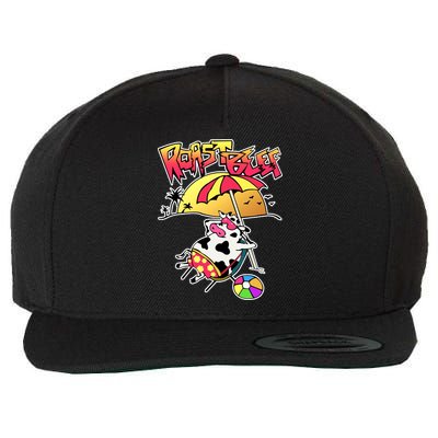 Roast Beef Dustin Cow On The Beach Wool Snapback Cap