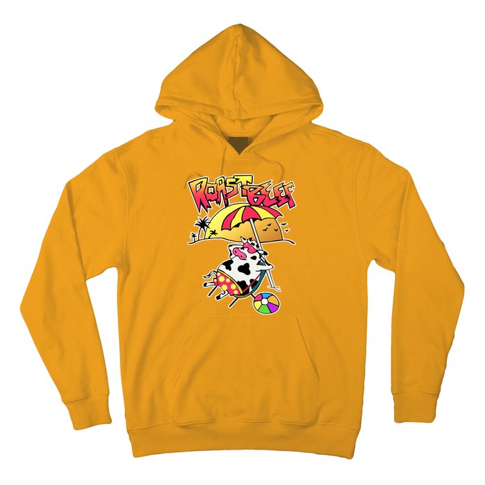 Roast Beef Dustin Cow On The Beach Hoodie