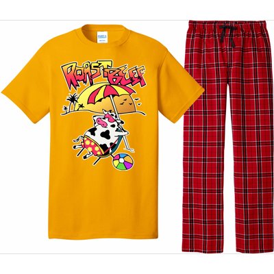 Roast Beef Dustin Cow On The Beach Pajama Set