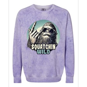 Rock On Bigfoot Sasquatch Rock on Colorblast Crewneck Sweatshirt