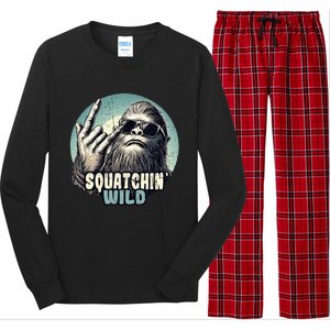 Rock On Bigfoot Sasquatch Rock on Long Sleeve Pajama Set