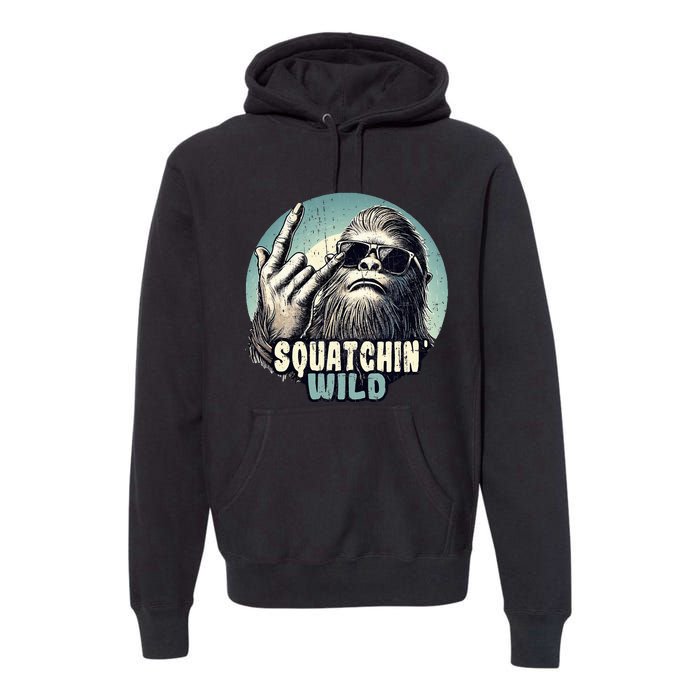 Rock On Bigfoot Sasquatch Rock on Premium Hoodie