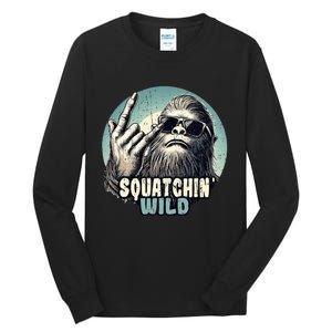 Rock On Bigfoot Sasquatch Rock on Tall Long Sleeve T-Shirt