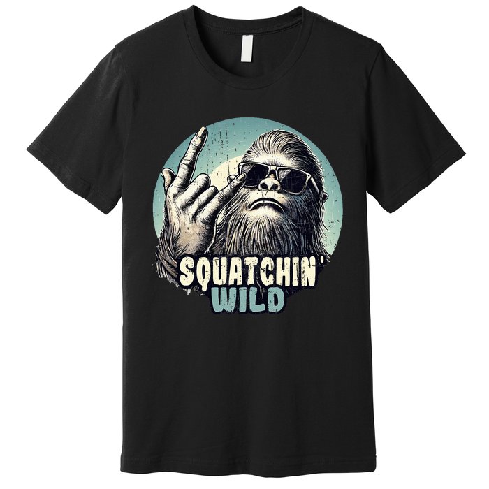 Rock On Bigfoot Sasquatch Rock on Premium T-Shirt