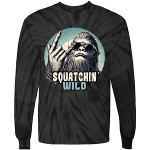 Rock On Bigfoot Sasquatch Rock on Tie-Dye Long Sleeve Shirt