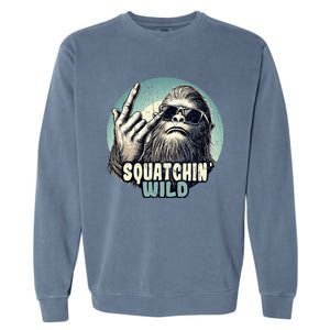 Rock On Bigfoot Sasquatch Rock on Garment-Dyed Sweatshirt