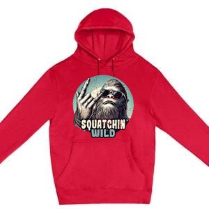 Rock On Bigfoot Sasquatch Rock on Premium Pullover Hoodie