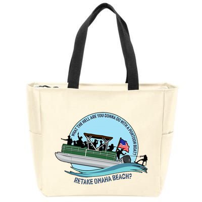 Retake Omaha Beach Zip Tote Bag
