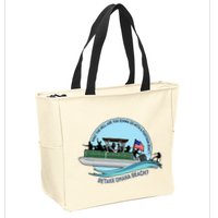Retake Omaha Beach Zip Tote Bag