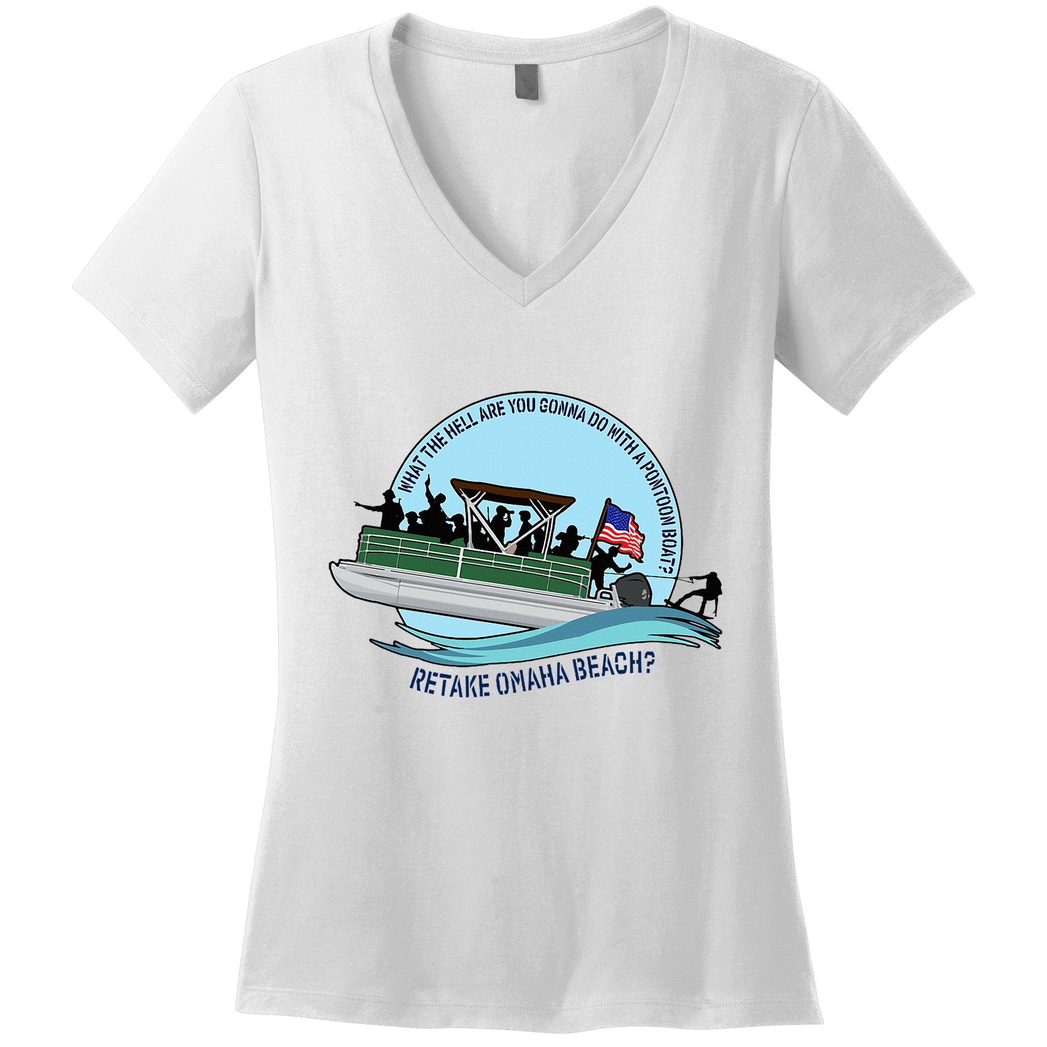 Retake Omaha Beach Women's V-Neck T-Shirt