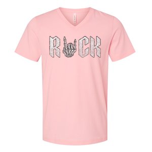 Rock On Band S For Women Rock And Roll T S For V-Neck T-Shirt