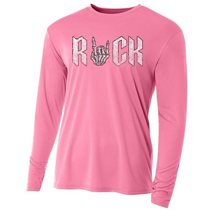 Rock On Band S For Women Rock And Roll T S For Cooling Performance Long Sleeve Crew