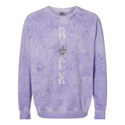 Rock On Band For  Rock And Roll Colorblast Crewneck Sweatshirt