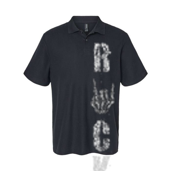 Rock On Band For  Rock And Roll Softstyle Adult Sport Polo