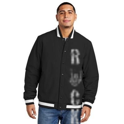 Rock On Band For  Rock And Roll Insulated Varsity Jacket