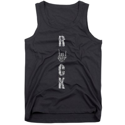 Rock On Band For  Rock And Roll Tank Top