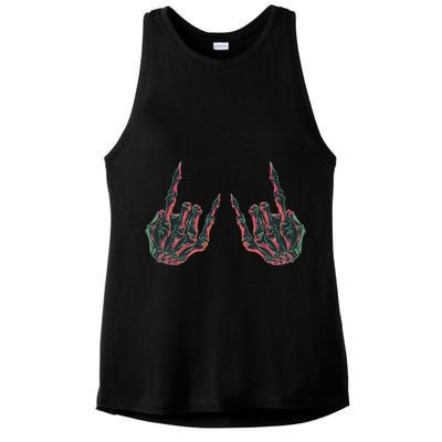 Rock On Band S Rock And Roll Graphic Novelty Concert Ladies PosiCharge Tri-Blend Wicking Tank