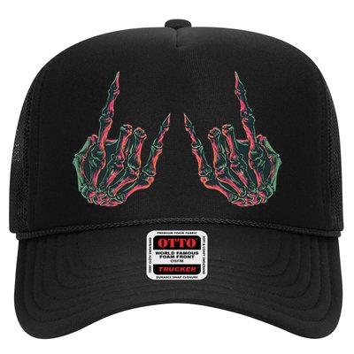 Rock On Band S Rock And Roll Graphic Novelty Concert Trucker Hat
