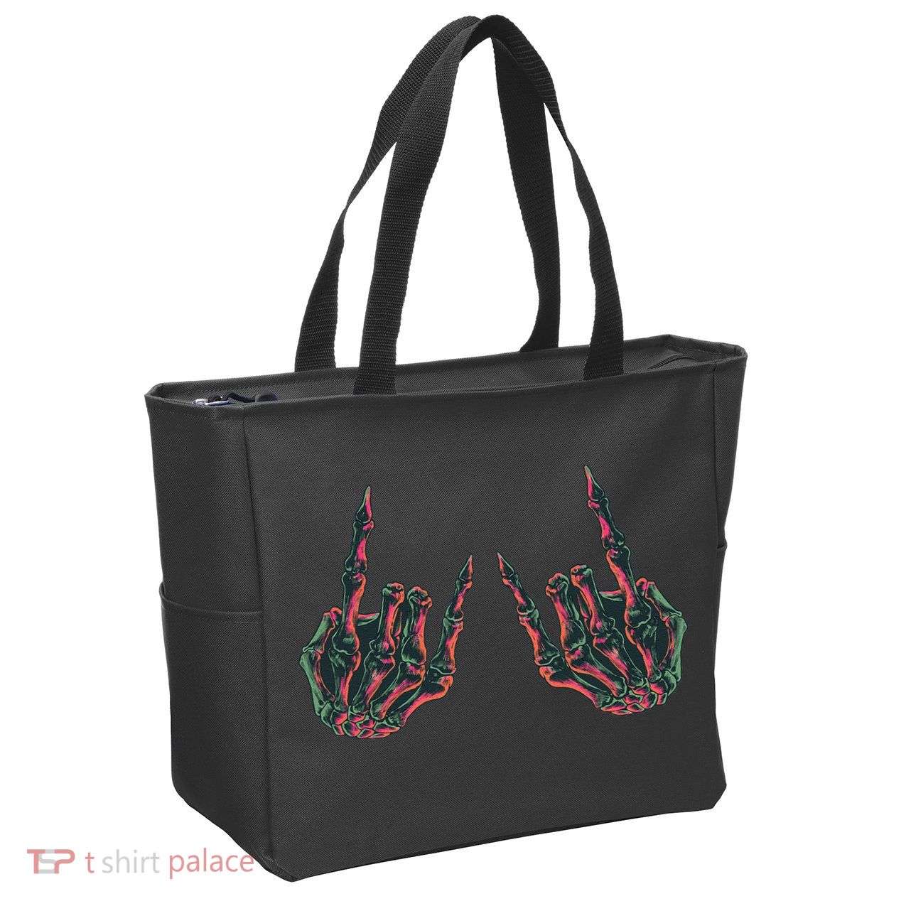 Rock On Band S Rock And Roll Graphic Novelty Concert Zip Tote Bag