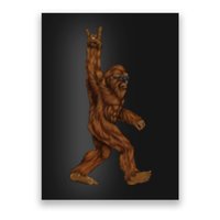 Rock On Bigfoot Sasquatch Loves Rock And Roll Sunglasses On Poster