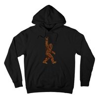 Rock On Bigfoot Sasquatch Loves Rock And Roll Sunglasses On Hoodie