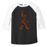 Rock On Bigfoot Sasquatch Loves Rock And Roll Sunglasses On Toddler Fine Jersey T-Shirt