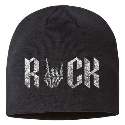 Rock On Band For  Rock And Roll Sustainable Beanie