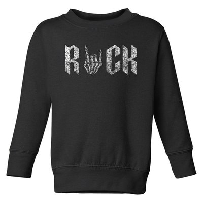 Rock On Band For  Rock And Roll Toddler Sweatshirt