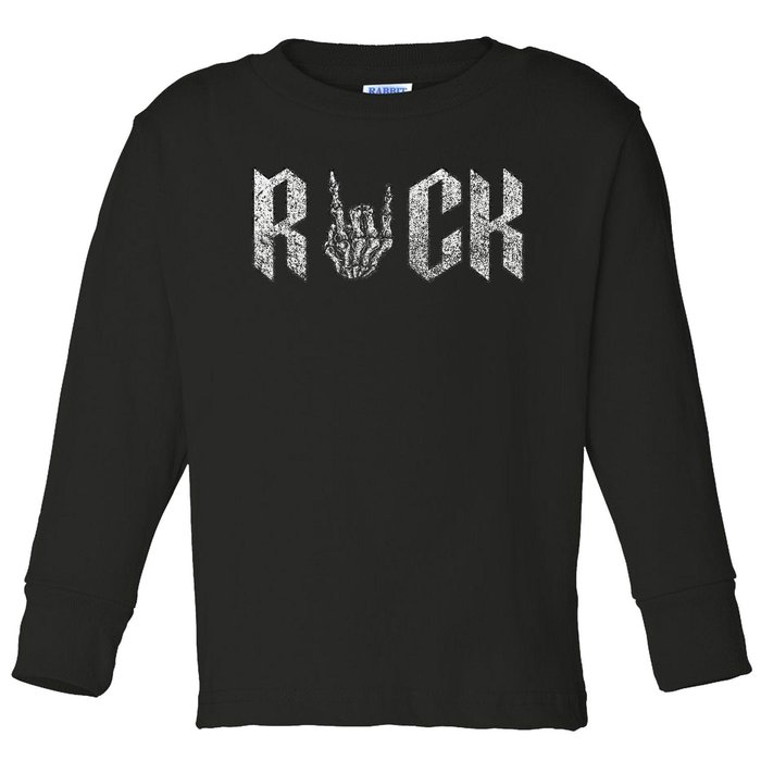 Rock On Band For  Rock And Roll Toddler Long Sleeve Shirt