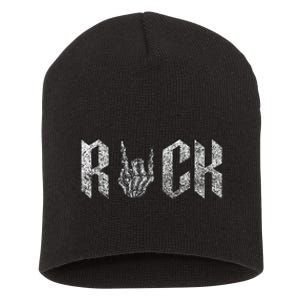 Rock On Band For  Rock And Roll Short Acrylic Beanie