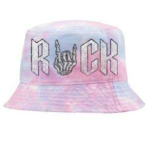 Rock On Band For  Rock And Roll Tie-Dyed Bucket Hat